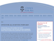 Tablet Screenshot of civicsforall.org